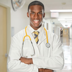 African-American male doctor