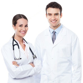 Male and female doctors