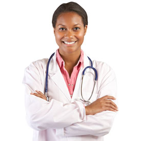 African-American female doctor